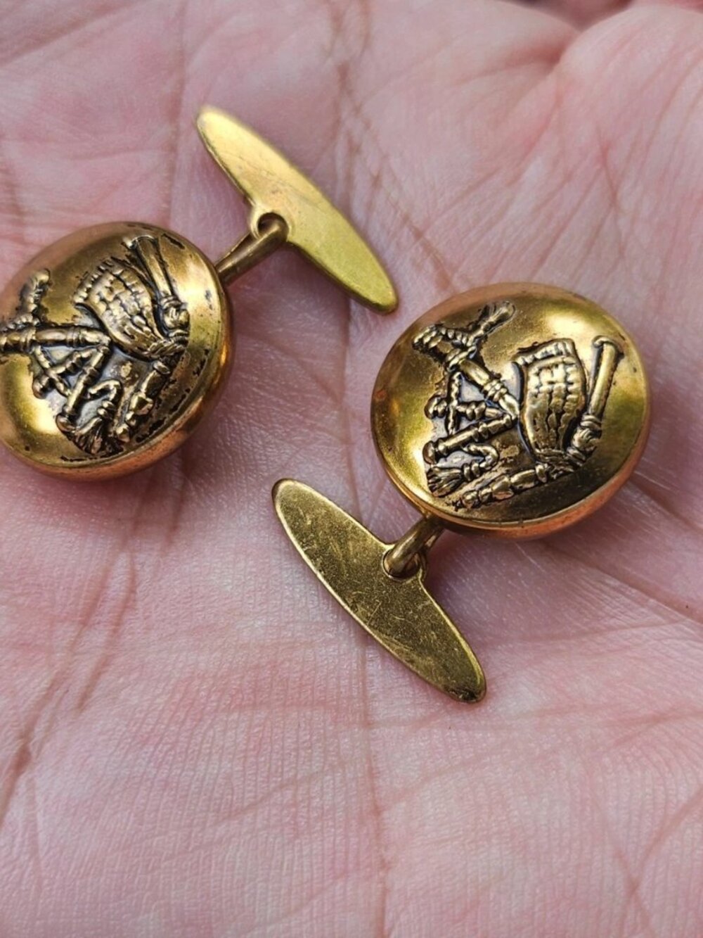 Vintage Cufflinks Gold Tone Fashion Men Jewelry Cuff Links Shirt Cuff Stud - Picture 1 of 8